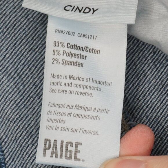 New Paige Cindy Vintage High Rise Straight Leg Ankle Jeans in California size 25 - Picture 15 of 15